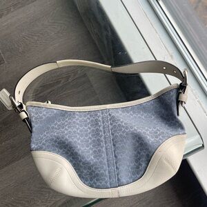 Elegant Blue and Cream Women's Bag